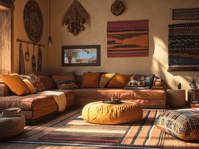 Estilo desértico: Colores cálidos y tonos terrosos