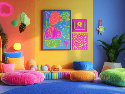 Paredes blancas decoradas creativamente: Añadir acentos con colores