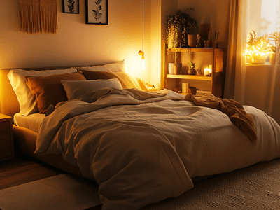 Tonos tierra suaves en el dormitorio: tranquilidad y seguridad