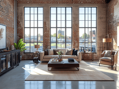 Urban Loft: Amplio y sin enlucir