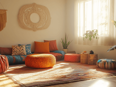 Accesorios para el hogar en estilo Boho: Coloridos y acogedores