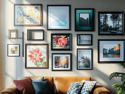 Usar marcos de fotos de manera creativa: escenificar arte y fotos con estilo